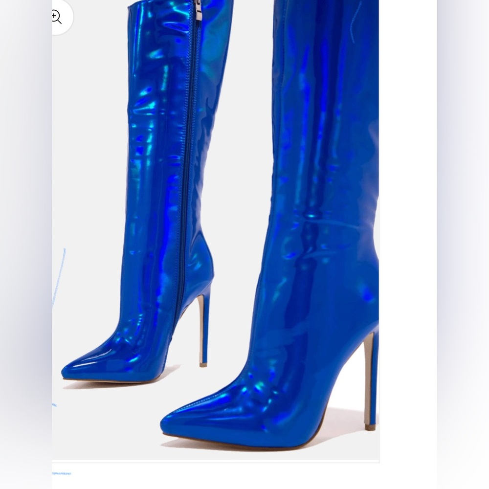 Patent leather boots